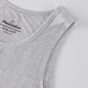 4Pcs/Pack Man Sleeveless T-shirt Solid Color Men's Tank Top Bamboo Fiber Undershirts Men Vest Suitable wear inside or outside