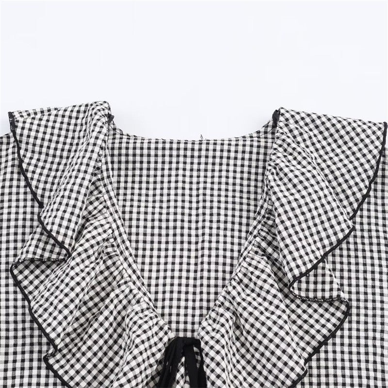 Women's Shirt Fall 2025 New Red Check Long Sleeve Stacked Decoration Pastoral Collegiate Shirt Casual Fashion Lively Personality