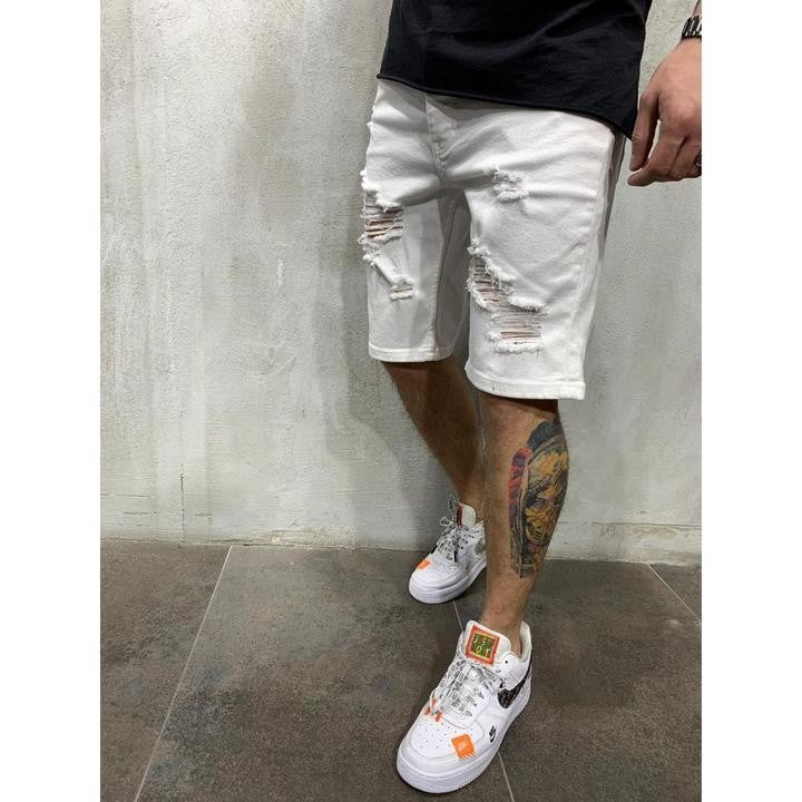 2024 New Korean Style Summer Men's Black Wide Leg Denim Shorts 2023 New Fashion Casual Baggy Short Jeans Male Brand Clothes ?