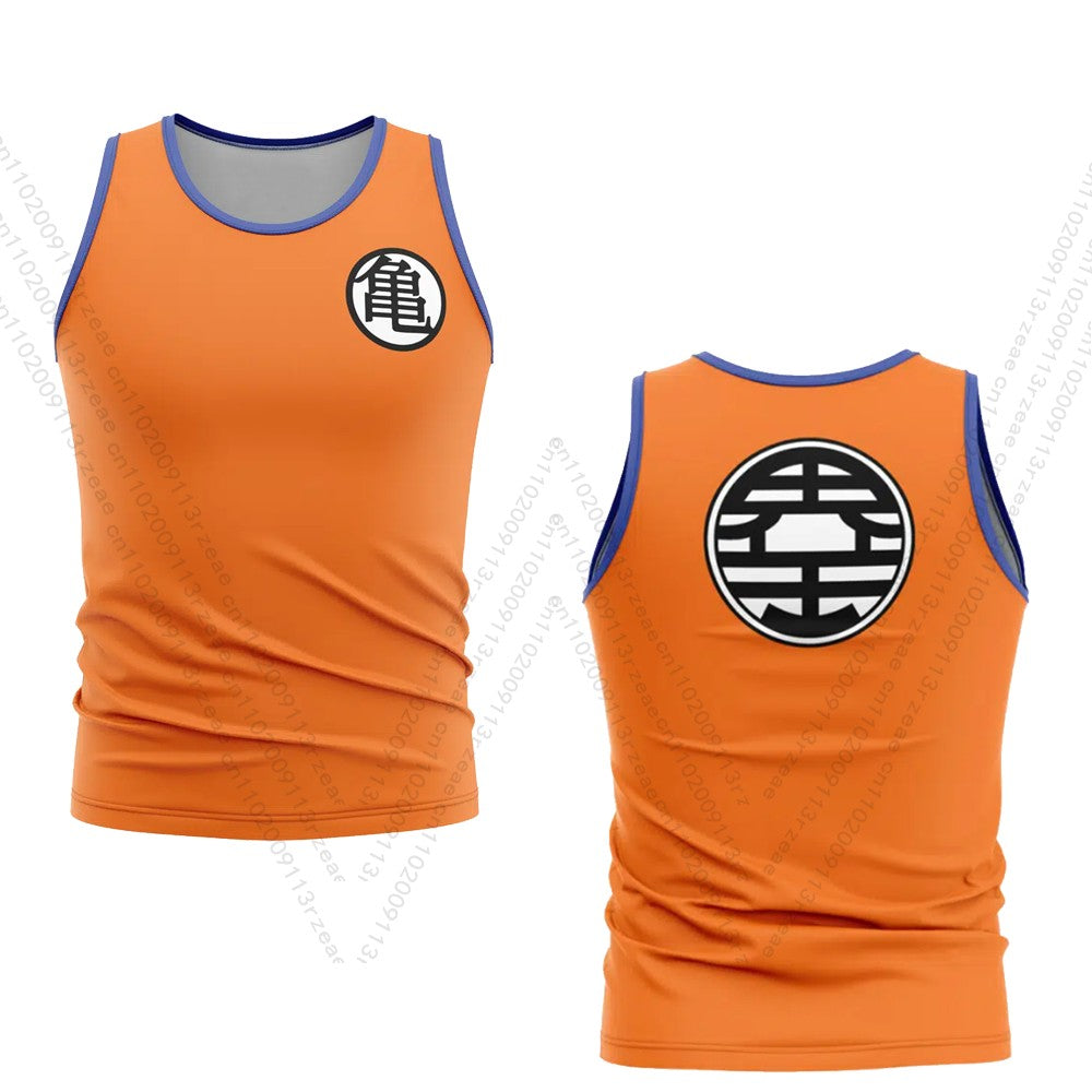 Goku Kame Kai Dragon Ball Anime Tank Top Men's Cosplay Print Gym T-shirt Exercise Casual Breathable Sports Kid Basketball Vest
