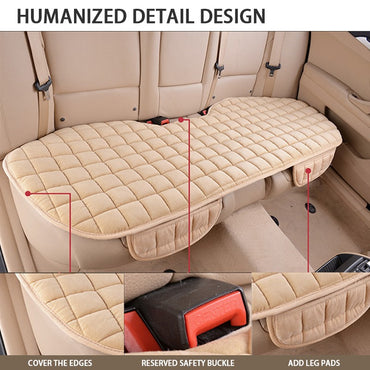 SEAMETAL Plush Car Seat Cover Ultra-Soft Car Seat Cushion Anti Slip Car Seat Protector Mat Universal for Sedan Suv Truck Pick-Up