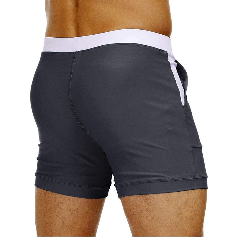 MAGCOMSEN Men's Swimwear Shorts Summer Quick Dry Swimming Trunks Surf Board Shorts Boxer Briefs Swimsuit Beach Sunbathing Shorts