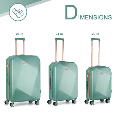 3-Piece Softside Luggage Set with Spinner Wheels - Lightweight 20/24/28in Travel Suitcase for Airline Check-In & Trips