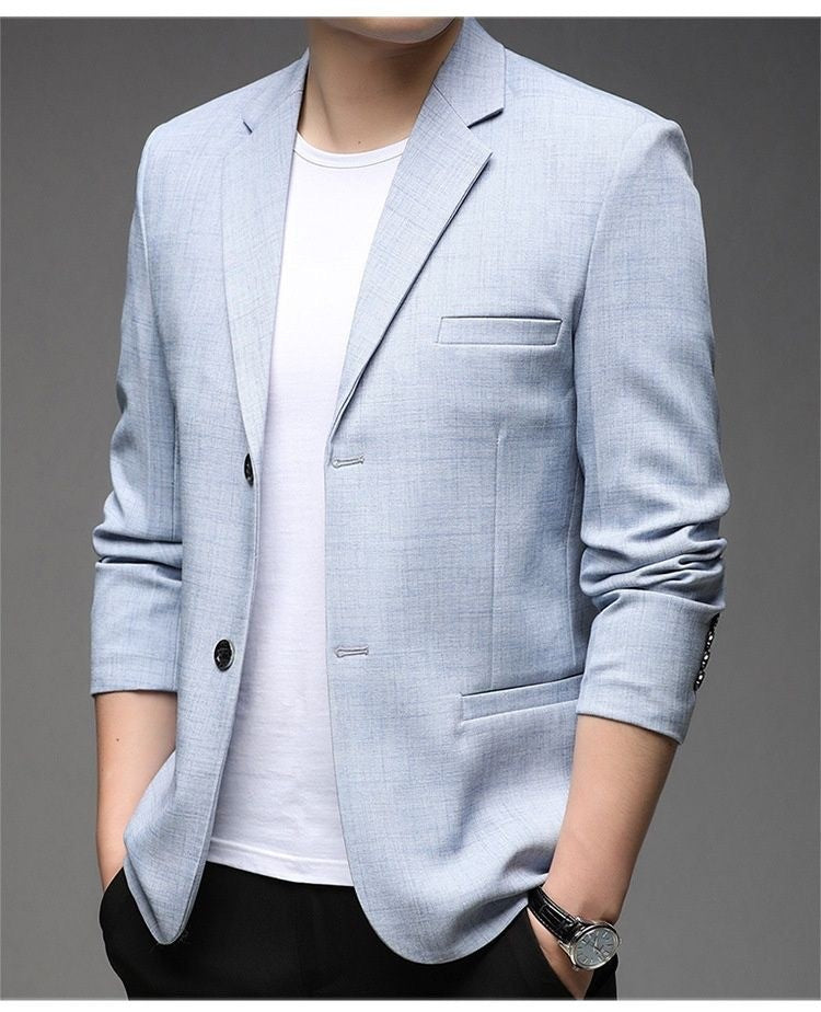Men Formal Wear Thin Blazers Jackets New Spring Male Business Casual Suits Coats New Fashion Man Solid Blazers Men's Clothing 4X