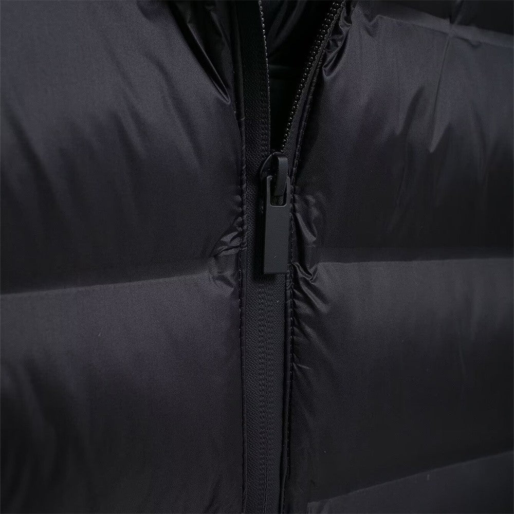 UNIZERA slim fit zipper hooded short warm jacket autumn and winter new product long sleeved solid color women's cotton jacket