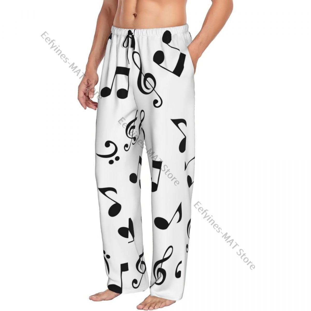 Cute Hedgehog Mens Pajamas Pyjamas Pants Lounge Pants Sleep Bottoms