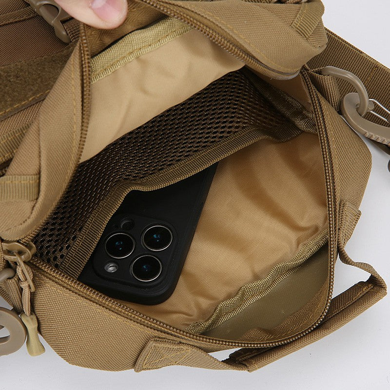 Tactical Messenger Pouch Men's Vintage Camouflage Army Crossbody Bag Nylon Single Shoulder Bag Chest Pack Sling Hunting Bag