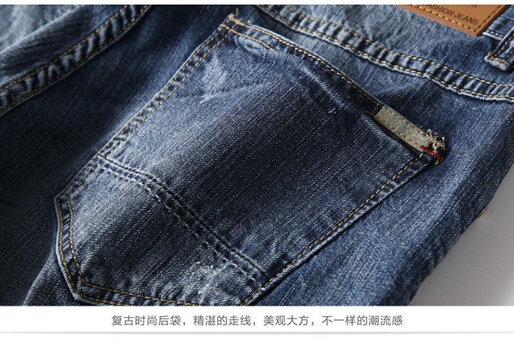 Men Gray Denim Shorts Jeans Pants Good Quality Men Cotton Knee Length Short Jeans New Summer Male Large Size Denim Shorts 42