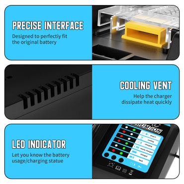 For Makita 18V 6A Double Charger UK EU AU US Plug Replacement For Makita 18V Lithium Battery For Makita DC18RC DC18RD Charger