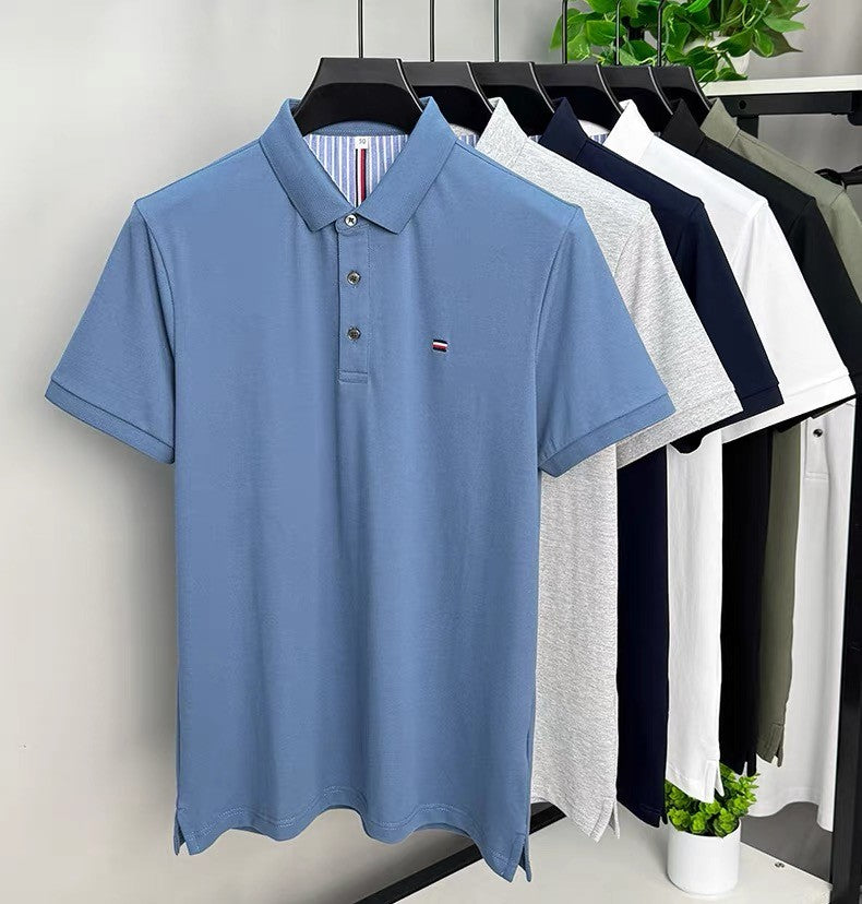 Summer luxury brand short sleeve POLO shirt men's fashion custom design embroidered top comfortable breathable casual T-shirt