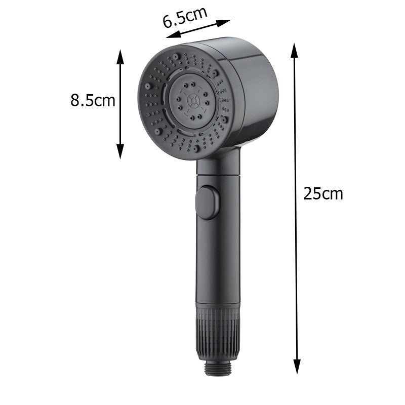 7 Bicos de Chuveiro de Alta Pressão com Filtro, Chuveiro de Mão, Economia de Água, Resistente a Quedas, Bico de Chuveiro Preto para Banheiro