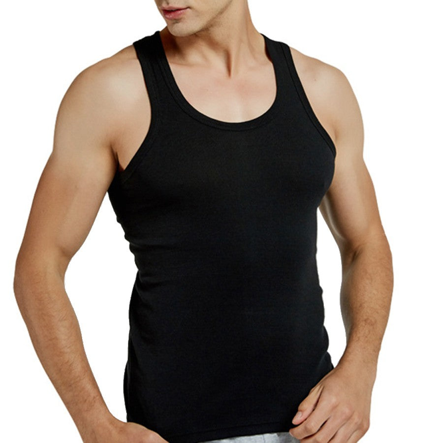 Tank Tops Men 2025 Summer 100% Cotton Cool Fitness Vest Sleeveless Tops Gym Slim Colorful Casual Undershirt Male 7 Colors 1PCS