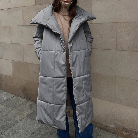 New Winter Women's Large Quilt Cotton Clothes Fashion Loose Long Overcoat Warm Cotton Jacket Female Cold Padded Jacket ?? ????