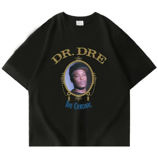 2025 Hot Sale Clothes Popular Dr Dre The Chronic T Shirt Cosplay Wear Streetwear Short Sleeve Tees Cotton Hip-pop T-shirt Men