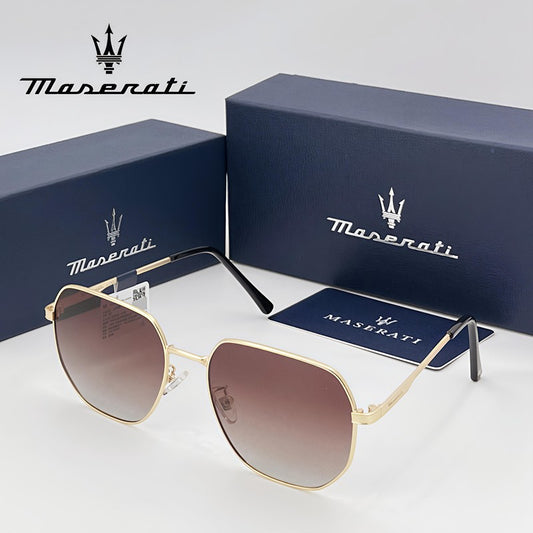 Óculos de Sol MASERATI Quadrados Estilosos Polarizados para Dirigir, Viajar, Masculinos e Femininos, UV400 Visão Nítida