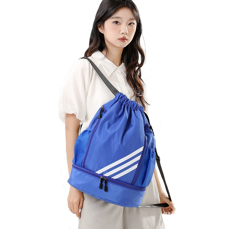 Large Capacity Versatile Lightweight Dry Wet Separation Multifunctional Sports and Fitness Harness Pocket Backpack