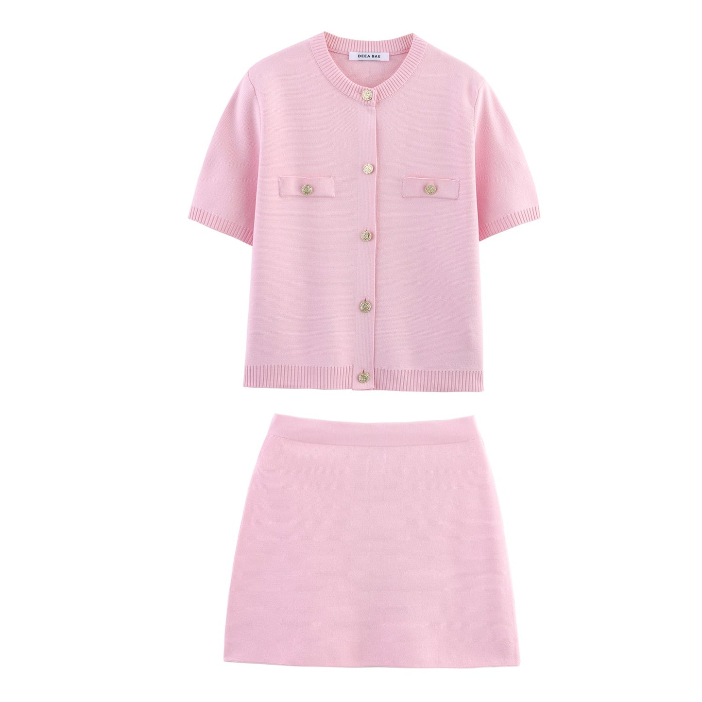 2025 Spring And Summer New Women's Short Sleeved Simple Fashion Style Knitted Cardigan Coat