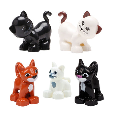 Big Building Blocks Animals Assemble Accessories Compatible with Bricks Zoo Sets Dinosaur Creativity DIY Toys for Children Gift