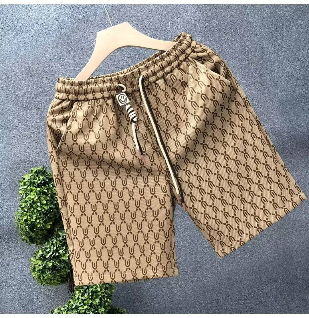 High Quality Men's Shorts Summer American Gym Shorts Fashion Green Short Pants Harajuku High Street Men's Clothing Streetwear