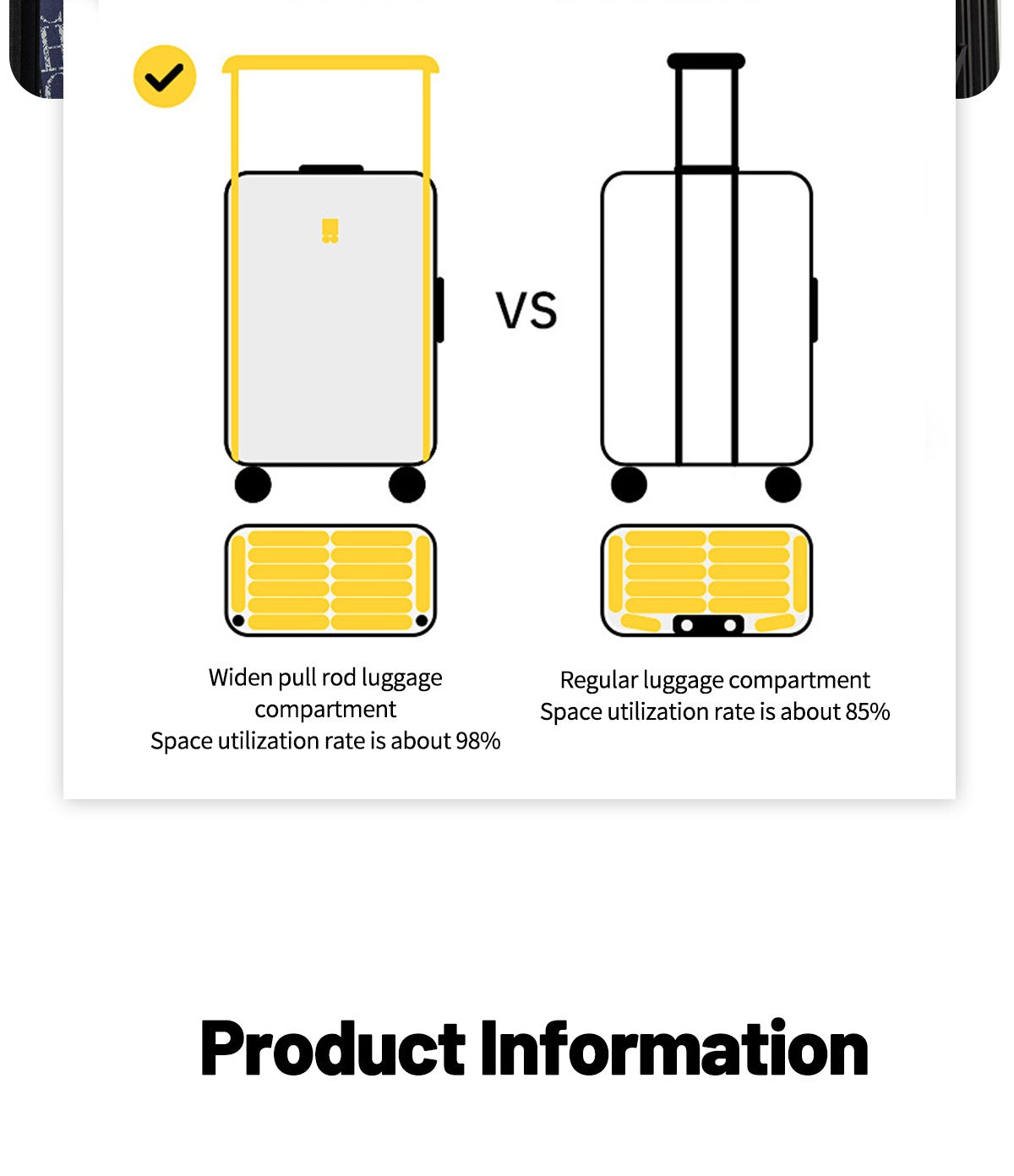 Classic Fashion Unisex New Roller Luggage Letter Design Large Capacity Business Travel Luggage