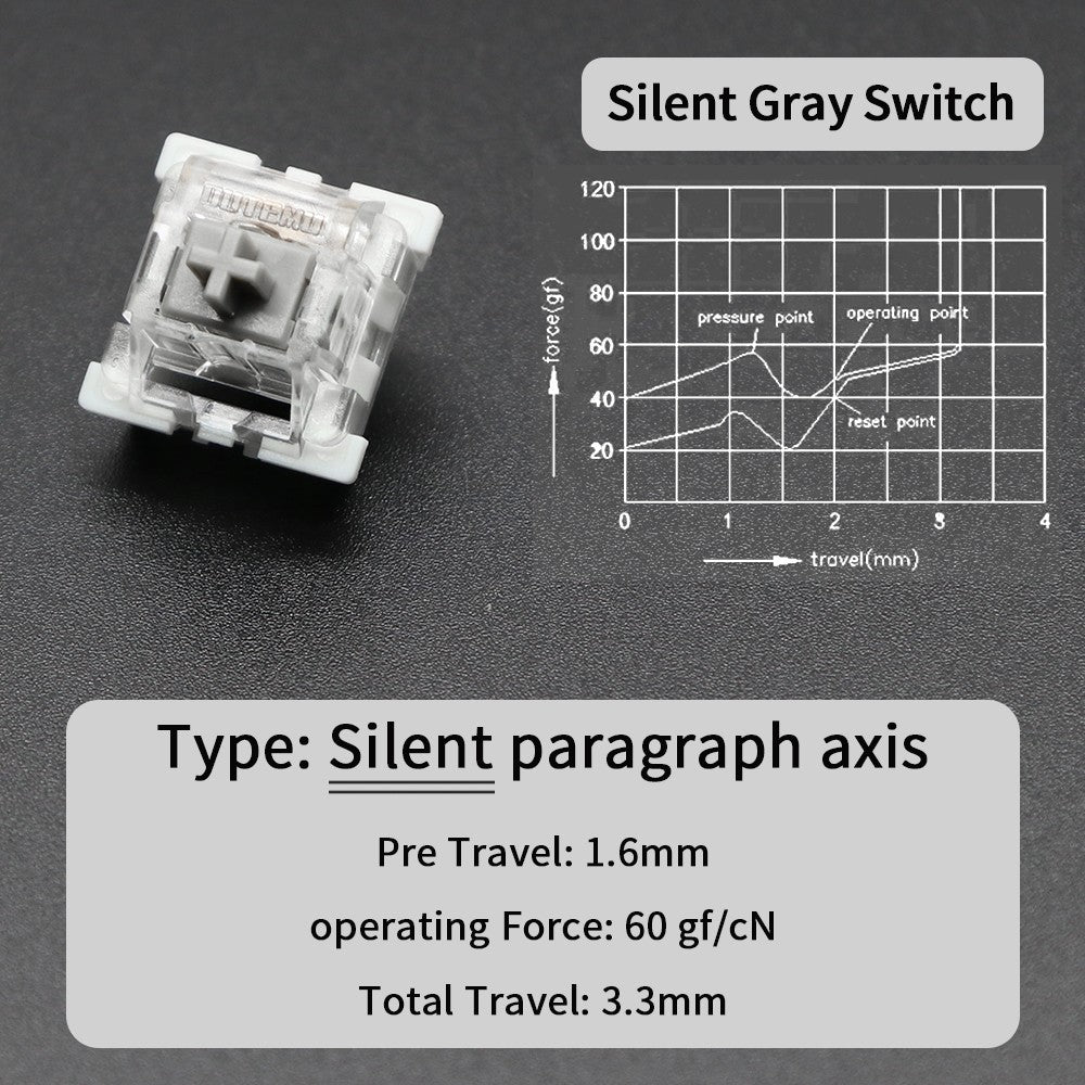 Outemu Switch for Keyboard 3Pin Linear Tactile Clicky Silent Switches for Mechanical Keyboards Gray White Red Blue Gaming Switch