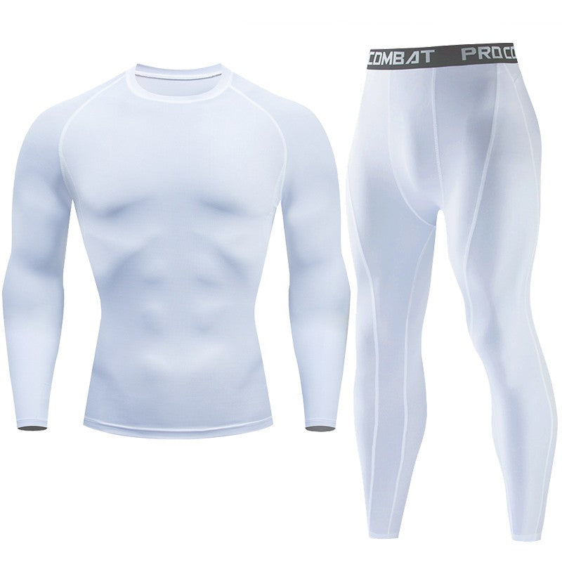 Men's Running Set Gym Jogging Thermo underwear xxxxl Second skin Compression Fitness MMA rashgard Male Quick dry Track suit