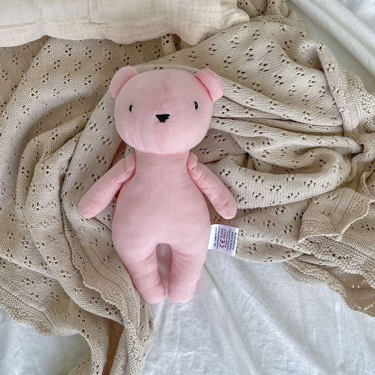 2024 New Little Bear Cloth Art Doll Cute and Creative Cloth Doll Doll Doll Adorable Baby Comfort Toy