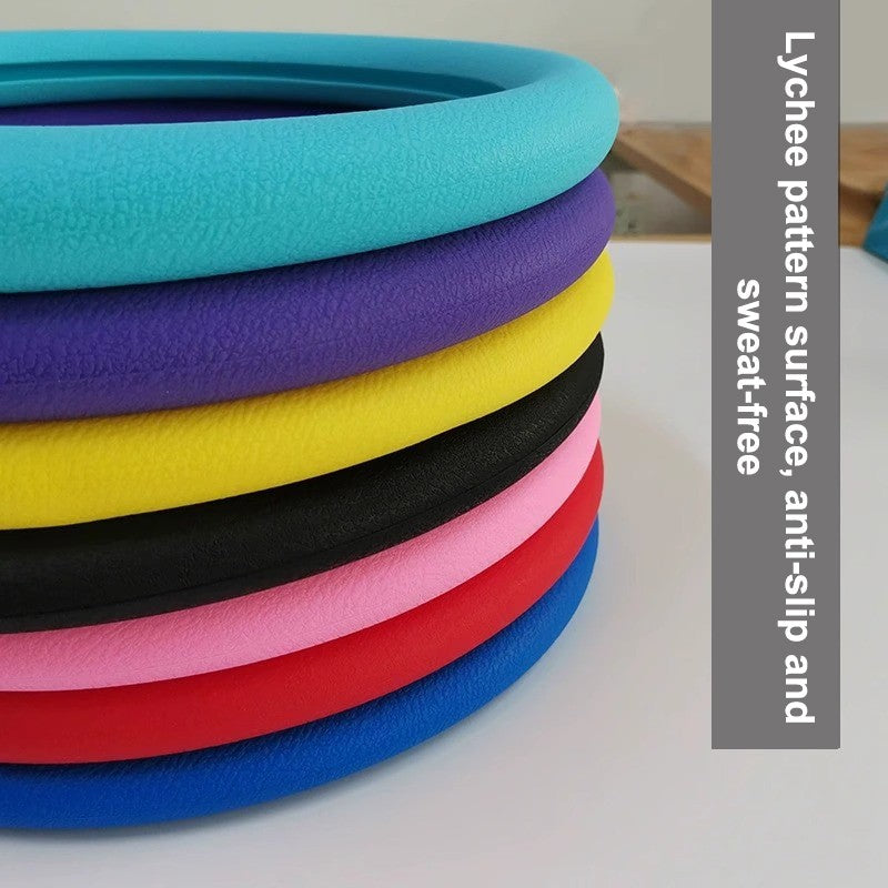 Capa de Volante Universal de Silicone Antiderrapante para Carro Textura Elástica Capas de Volante em Formato de D Acessórios de Decoração para Carro