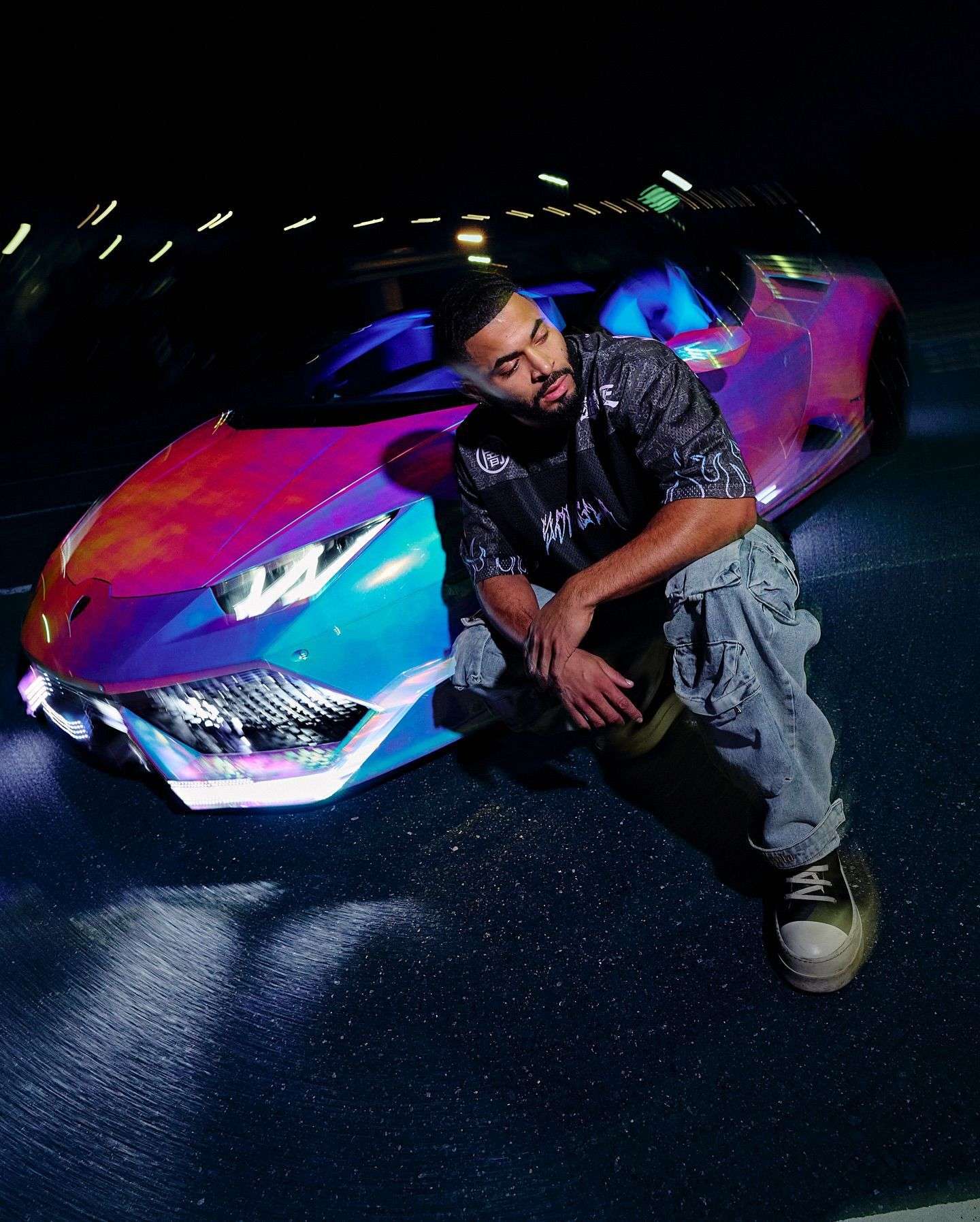 Young American oversized T-shirt summer new casual sports fitness quick drying breathable printed large mesh short sleeved shirt