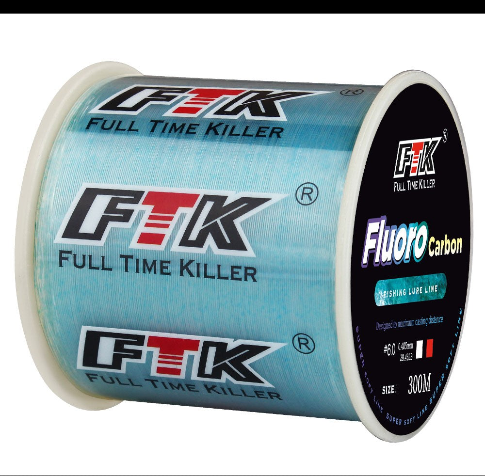 FTK 300/500m Invisible Fishing Line Speckle Fluorocarbon Coating Line 0.14mm-0.50mm 4.13LB-34.32LB Super Strong Spotted Line