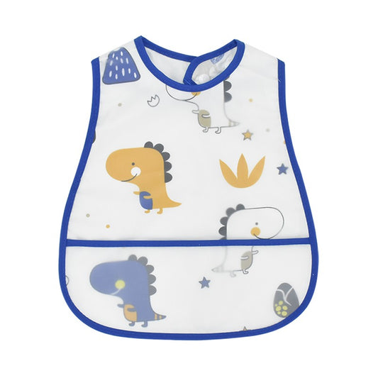 High Quality Cartoon Pattern EVA Waterproof Pocket Lunch Feeding Bibs Adjustable Baby Bibs Cute Child Baby Apron Kids Burp Cloth