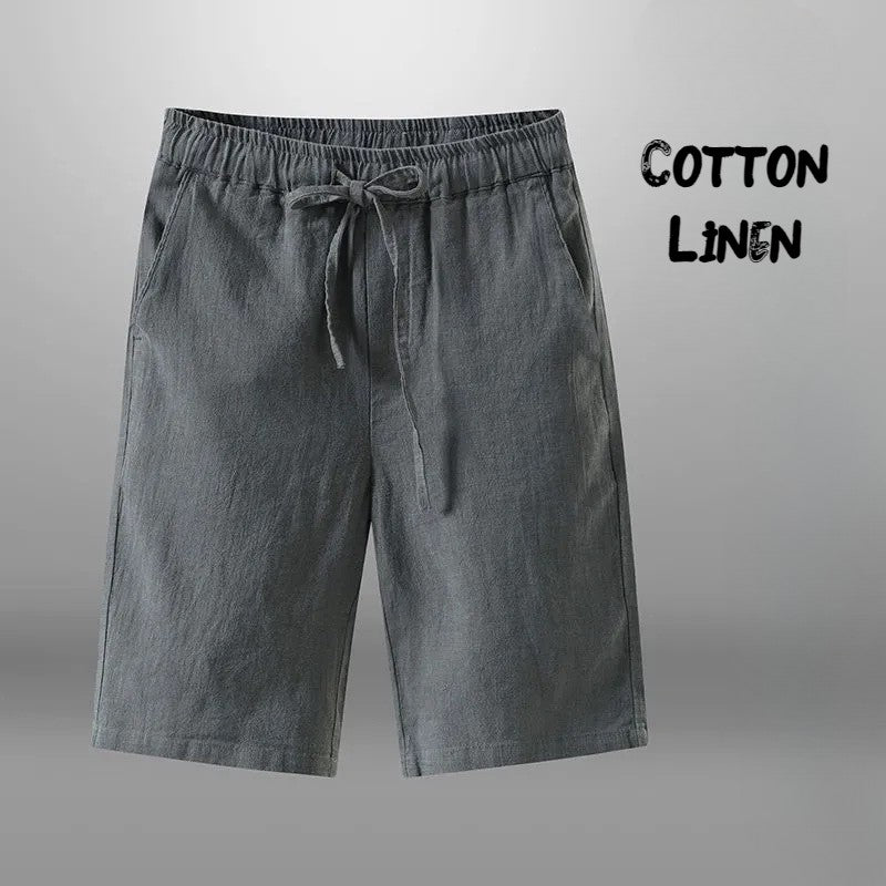 Men Shorts for Men Cotton Linen Casual Breathable Beach Shorts Men's Short Sweatpants Vacation Gym Basketball