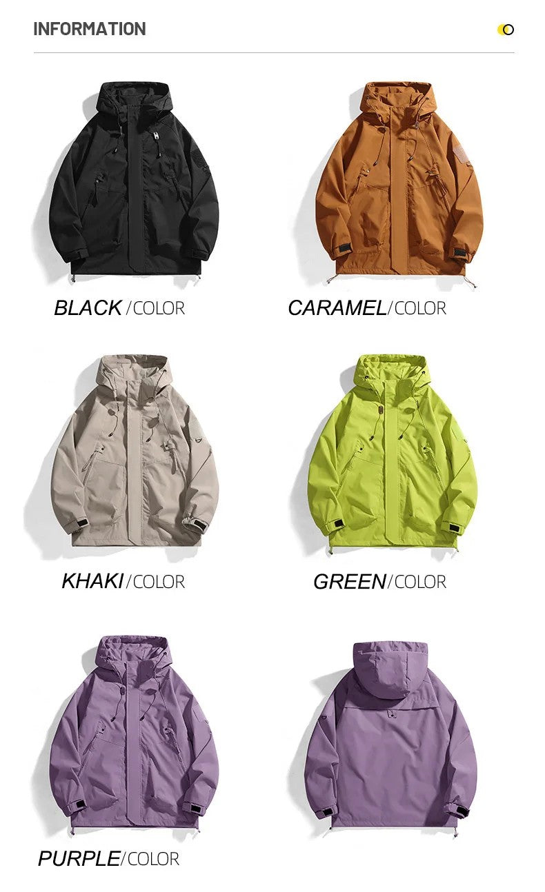 Unisex Outdoor Waterproof Jacket Windbreaker Coat Autumn Breathable Fishing Camping Windproof Jackets Men Women Clothing