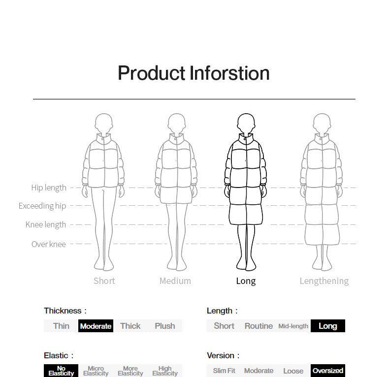 TOYOUTH Womens Down Coat 2024 Winter New Fur Collar Single Breasted Button Medium Thick Long Coat