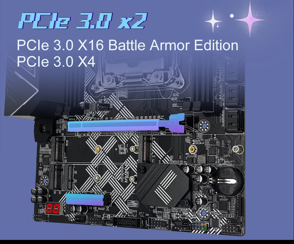 MACHINIST X99 V9S Motherboard Support TPM2.0 LGA 2011-3 Xeon E5 cpu DDR4 RAM C612 chip with 3*NVME M.2 slot SATA3.0 USB3.0