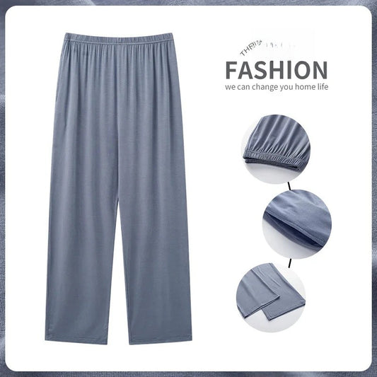 New Hot Sale Of The Season Modal Loose Fit Men's Sleepwear Thin Home Pants Single Piece Summer Long Thin Home Pants Comfortable