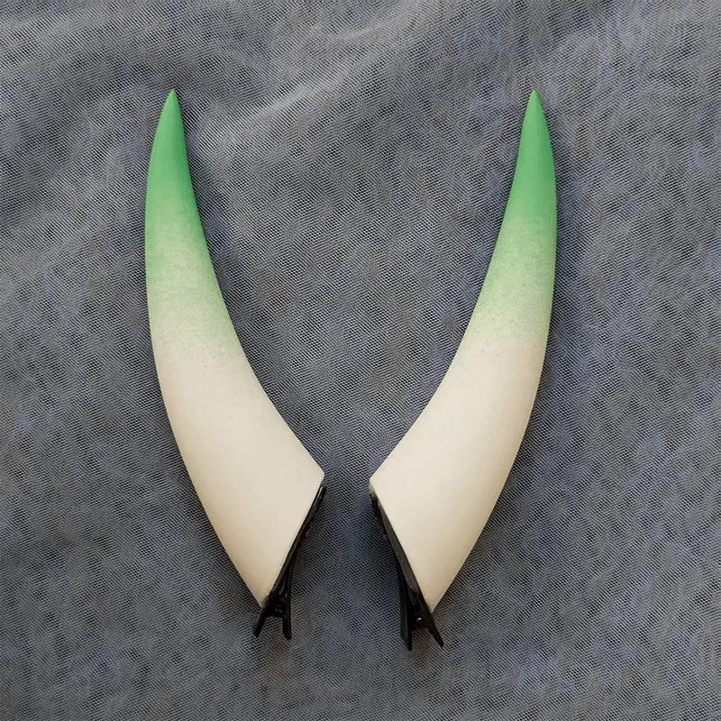 10/14/18cm Anime Gradient Halloween Devil Horns Head Clip Night Party Cosplay Headwear Dark Gothic Comic con Props Accessories