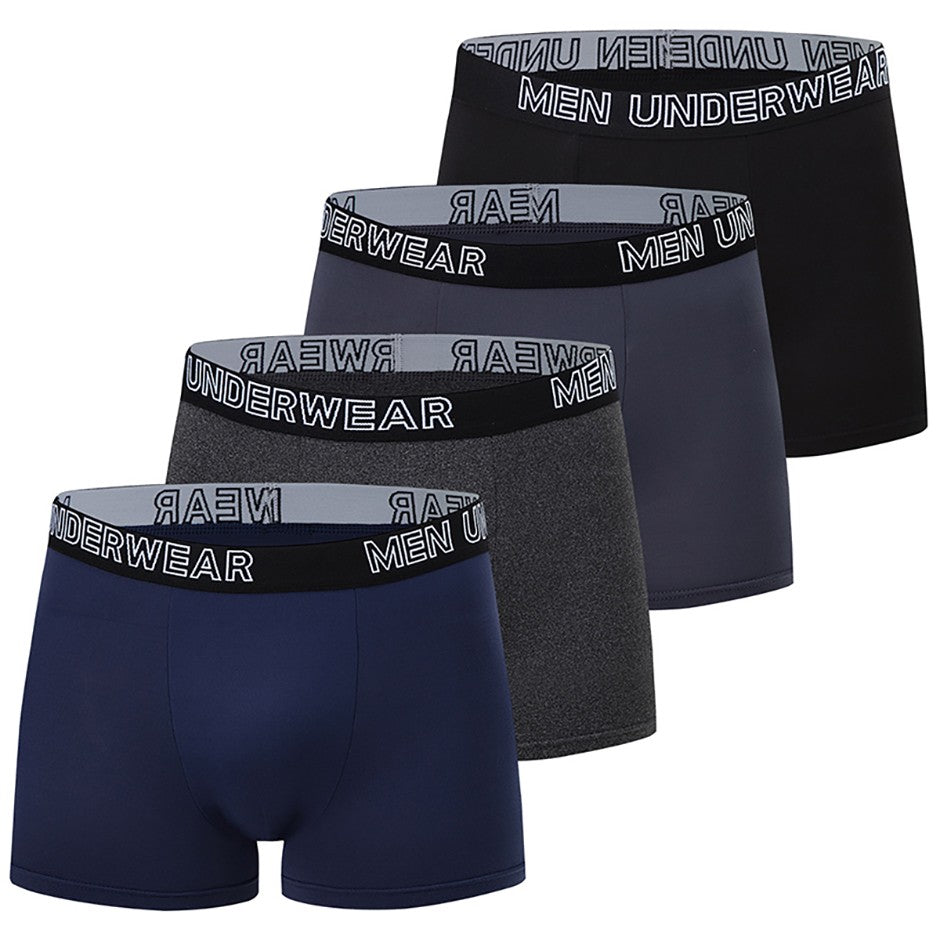 4/10 Piece Men's Black Fashionable Sexy Simple Underwear Boxer Shorts Plus Size Comfortable Versatile Casual Sports Beach Shorts