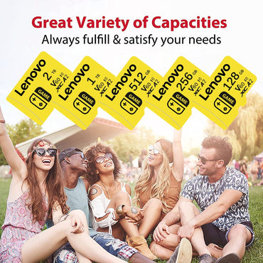 Lenovo 2TB High Speed Memory Card 1TB 512GB 256GB Class 10 4K Micro TF SD Card 1TB SD Memory Card for Nintendo Switch Phone/Ps4