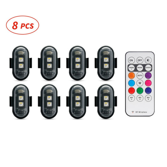Wireless Remote Control Strobe Light LED Warning Light 7 Colors Aircraft Car Motorcycle Bicycle RC Drone Flash Indicator Lamp
