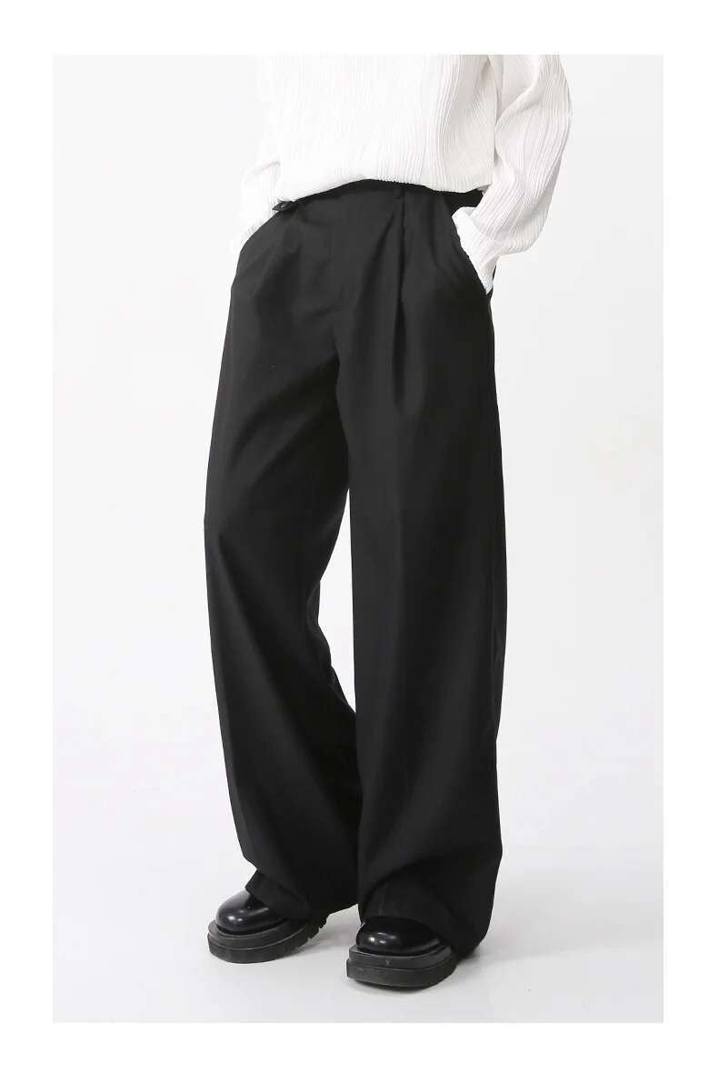 IEFB Men's Wear Spring New Suit Pants Loose Straight Korean Fashion Simple Solid Color Male Casual Trousers Wide Leg 9A6959