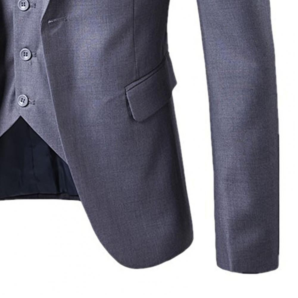 Korean Style Men Vest Pants Set Casual Business Buttons Cuff Vest Trousers Men Suit Wedding Groom Formal Suit