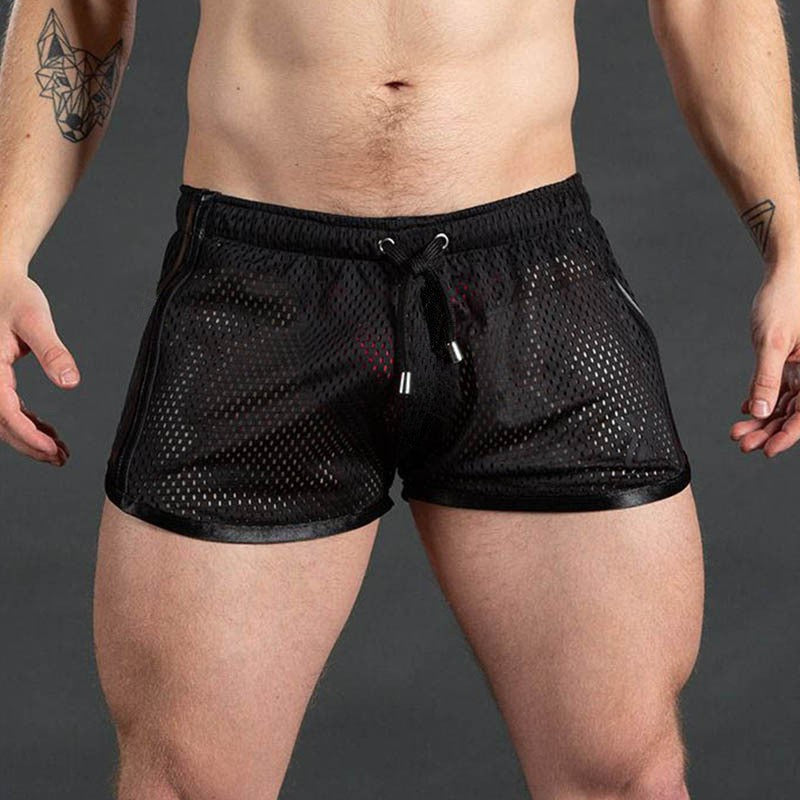 Men's sweatpants hole dry breathable sexy beach outdoor casual three-quarter pants?MNDK-05)
