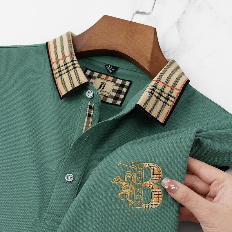 2025 new luxury men's short sleeved summer high-quality designer boutique brand embroidered polo shirt business casual T-shirt