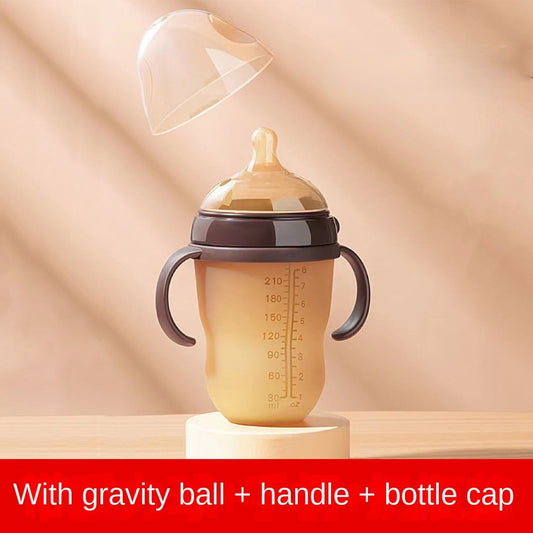 Baby Bottle 250/150ml Silver Nanoparticle Antibacterial Baby Silicone Bottle Baby Weaning Anti Suffocation Nipple Bottle