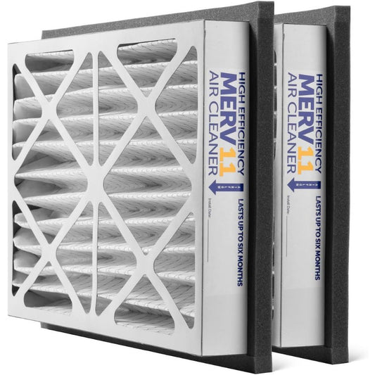 Zephyr 12x24x3 VGF Merv 11 Pleated Air Cleaner Filters for Return Air Grilles Box of 2