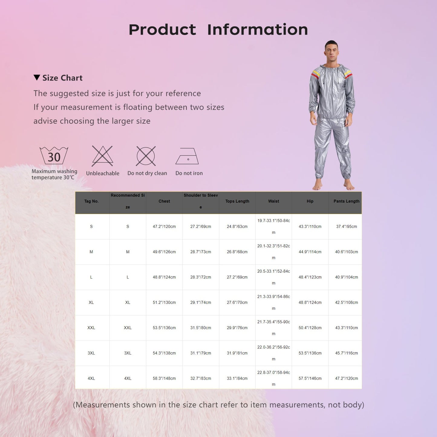 Mens Pullover Style PVC Sweating Suit for Boxing Gym Workout Fitness Sauna Sweat Outfit Hooded Jacket Outerwear And Long Pants
