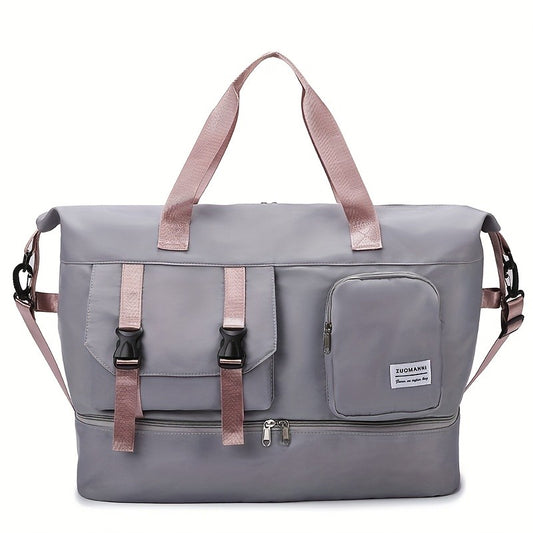 Large Capacity Multi-Functional Travel Duffel Bag & Gym Tote with Multiple Compartments, Durable Nylon Sports Bag