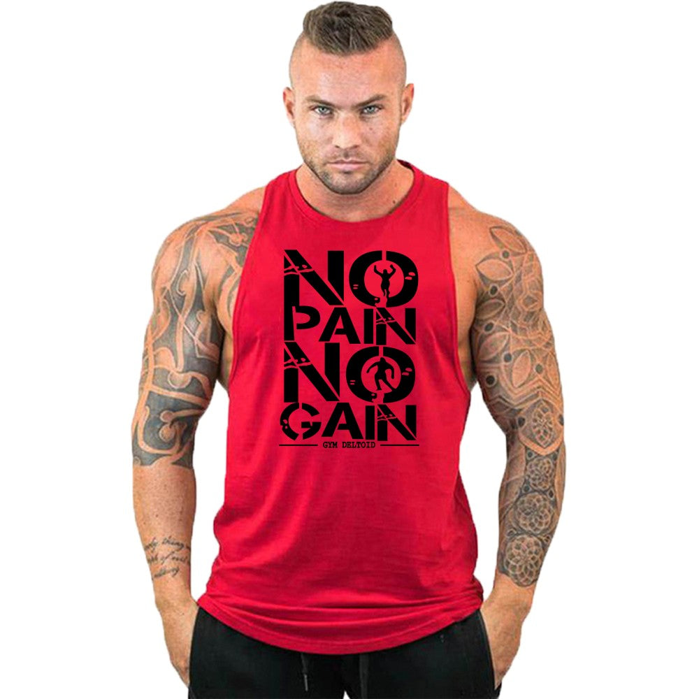 New fashion pure cotton sleeveless shirt vest men's fitness shirt men's undershi
