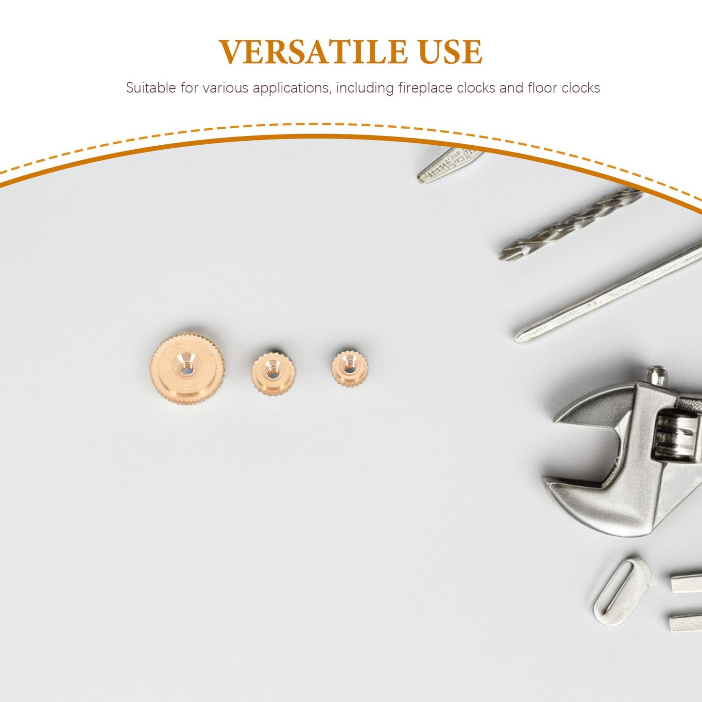 12Pcs Quartz Clock Nuts Assortment Secure Fixing Fasteners for Wall Grandfather Mantel Clock Mechanism Repair Replacement